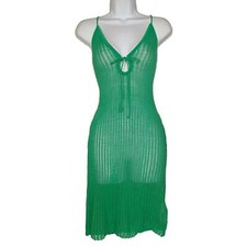 PRETTYLITTLETHING Plus Green Knit Sleeveless Mini Coverup Dress XXL NWT