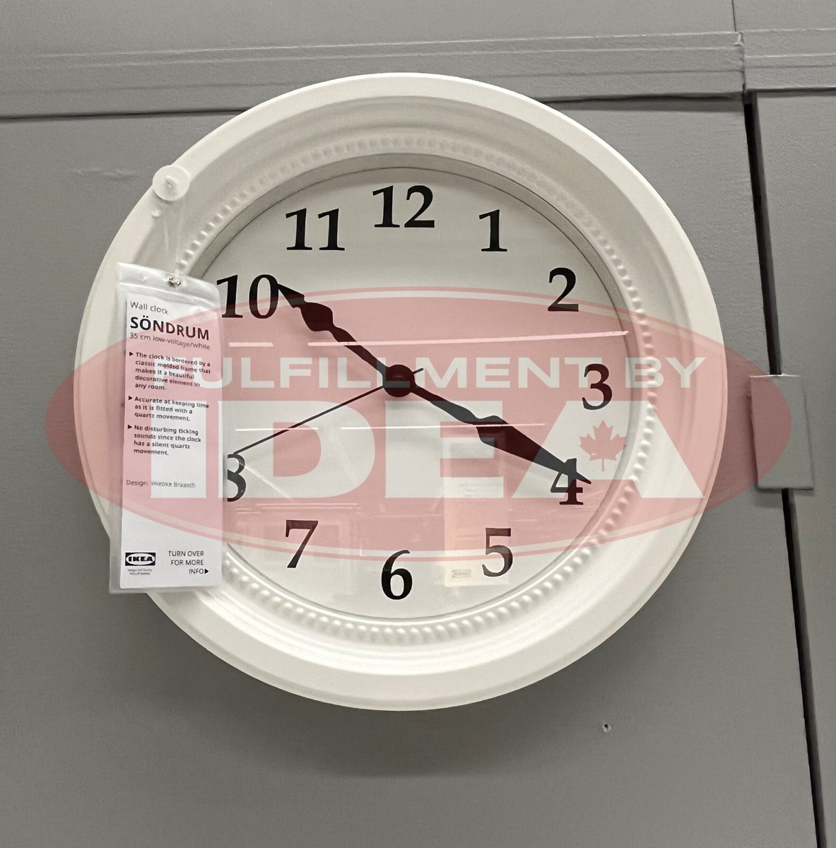 New IKEA SONDRUM White Wall Clock 35 cm (13 ¾ 