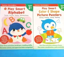 Play Smart Alphabet - Color & Shape Picture Puzzler Preschool Activity Workbooks