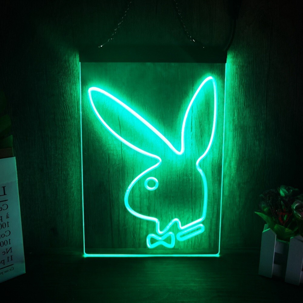 Playboy Rabbit Bunny LED Neon Light Big Size 40x60 Sign Bar Cave Club