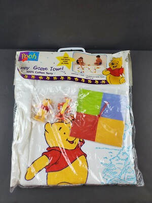 Vintage Disney Winnie The Pooh Hunny Game Towel Soft Cloth Board Game NEW