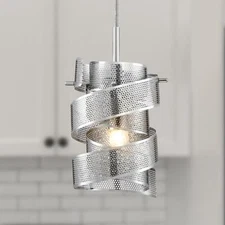 Elegant Quoizel Mini Pendant Lighting - Lace  Ribbon Style Dimmable LED  Light