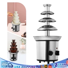 4 Tiers Commercial Stainless Steel Hot New Luxury Chocolate Fondue Fountain New