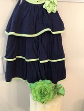 Dress Girl Size 3 . Excellent Condition Beautiful Vibrant colors. Navy and Green