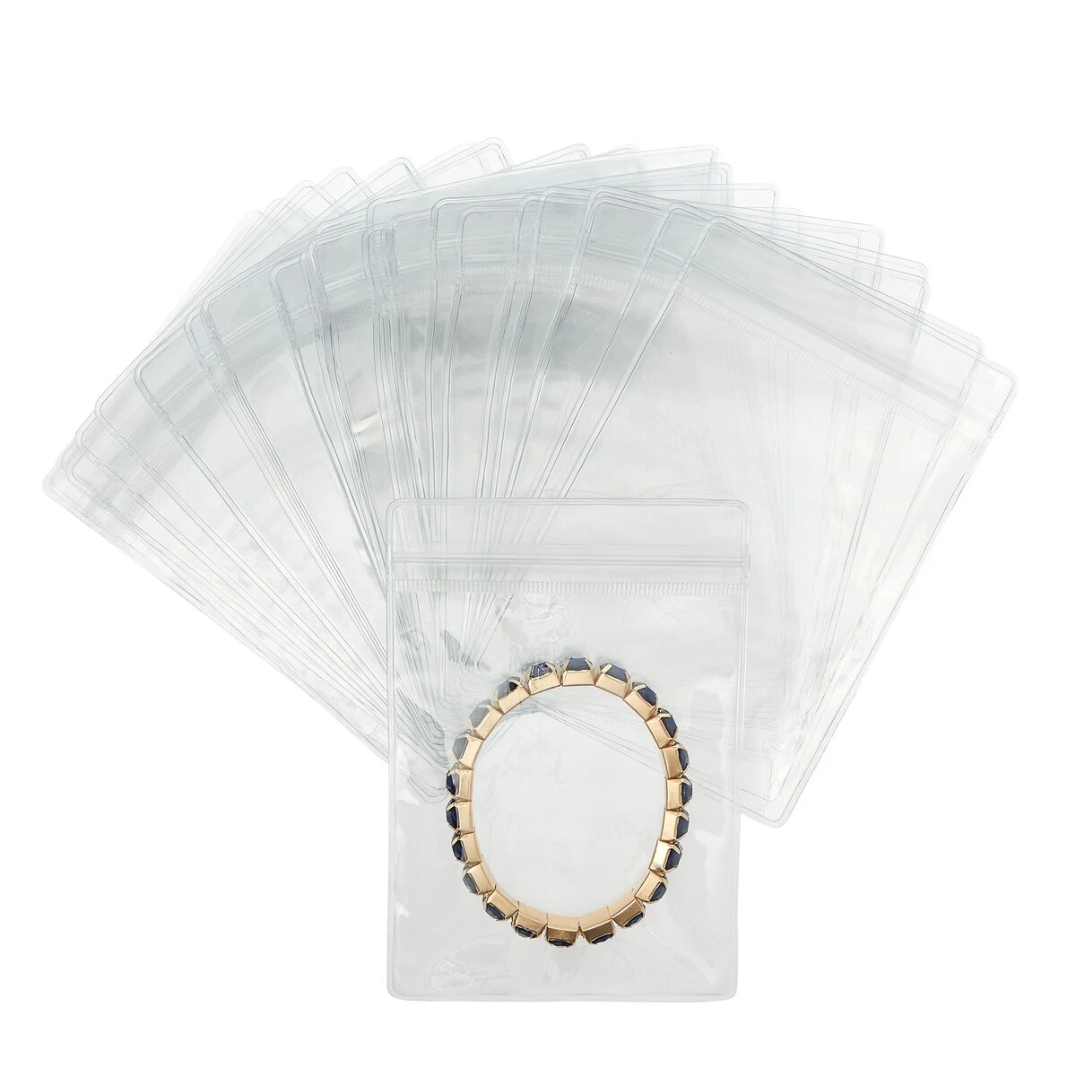 100 Pack Small Plastic Jewelry Bags for Earrings, Necklaces, 3.5 x 5.1 In