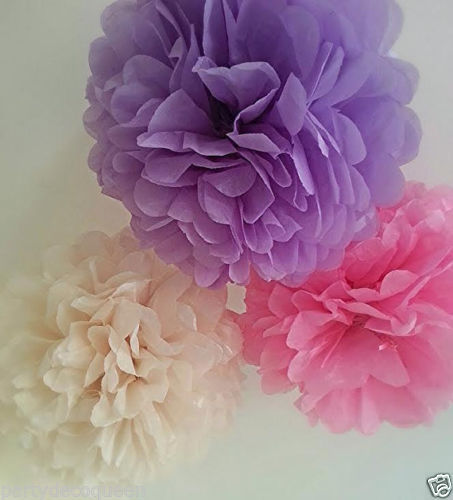 wedding party birthday decorations tissue paper pompoms pom poms mixed sizes - Picture 14 of 105