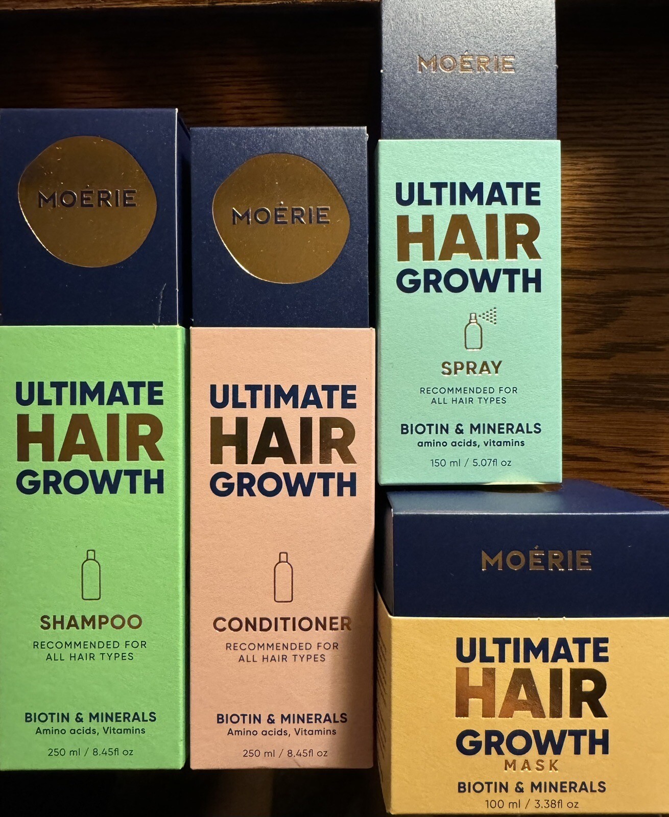 Moerie Ultimate Hair Growth Set Shampoo, Conditioner, Spray, & Mask eBay