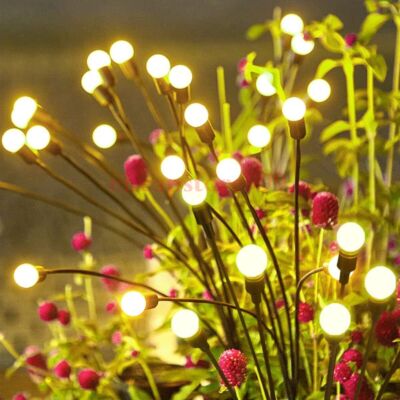 Outdoor Waterproof Solar Power Firefly Swaying Lawn Light Garden Landscape Lamps