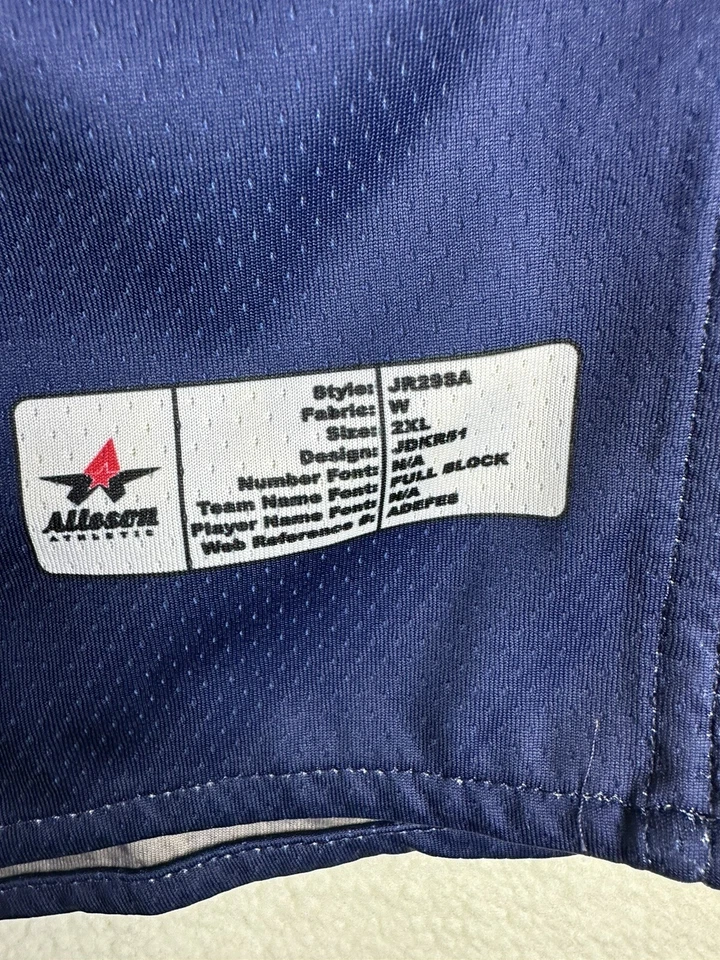 Pantalones Cortos Atléticos Alleson Para Hombre Talla 2XL Azul/Dorado Bulls Estampado Gráfico Foto 4 de 4