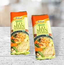 2 Roland Foods Organic Lo Mein Noodles, Chinese Imported Food, 12.8oz Each