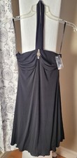 Iz Byer California Black Party Dress Strapless Ties Around Neck Size Medium...