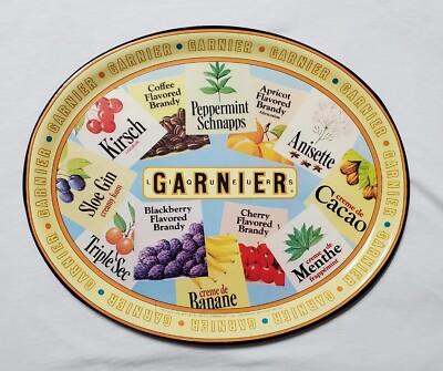 Vintage Garnier Liqueurs Metal Tray 12 1/2'' x 11 1/2'' Fleishmann Distilling USA