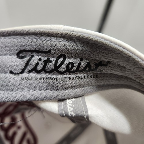 Titleist Adjustable Golf Cap Hat White with Red Lettering - Picture 8 of 18
