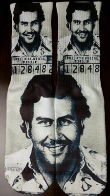 Custom Pablo Escobar dry fit socks V VI VIII grape bred gamma oreo