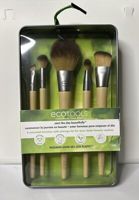 EcoTools START DAY BEAUTIFULLY KIT 5 Essential Brushes Beauty Routine #1606 NIB