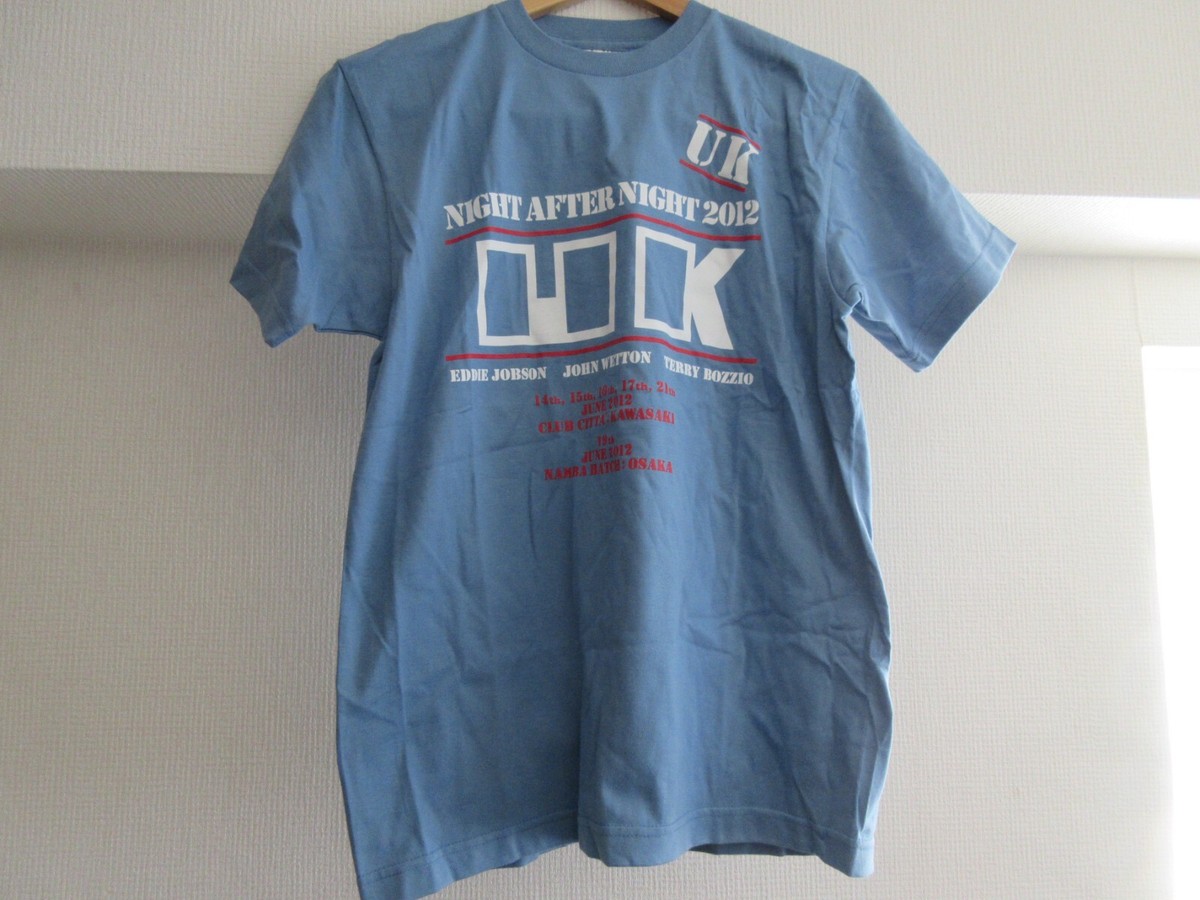 UK Night After Night 2012 Japan Tour T-Shirt Tee Eddie Jobson John Wetton  Bozzio