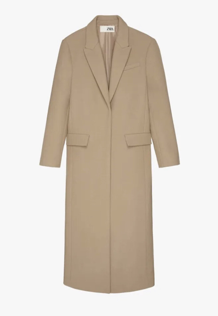 ZARA Woman Kaia x Zara Wool Blend Coat M 8819/607 | eBay