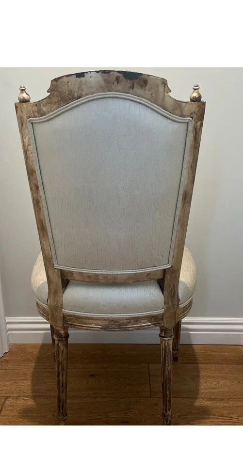 8 sillas de comedor antiguas francesas estilo Luis XVI TALLADAS dorado Fauteuil Foto 2 de 4