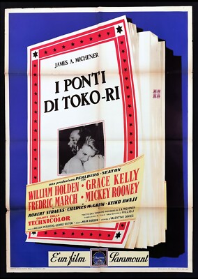 I PONTI DI TOKO-RI poster manifesto Grace Kelly William Holden Bridges at E50