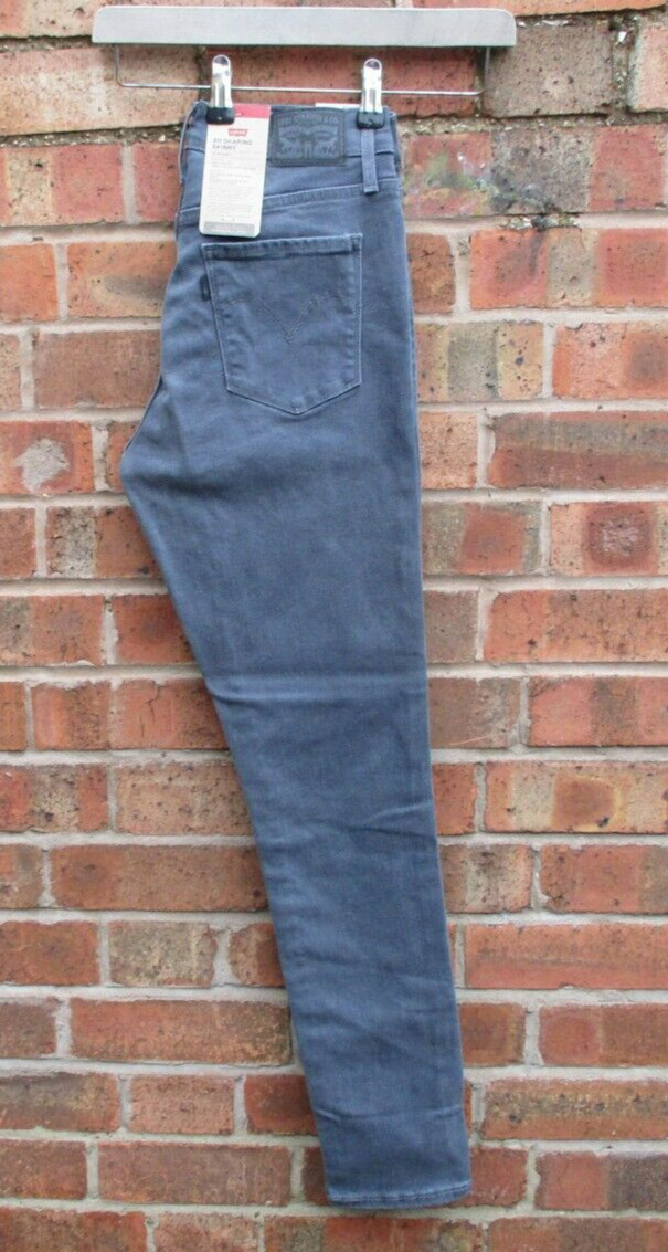 Ladies Levis Jeans 311 Shaping Skinny Mid Rise 30"" Waist, Inside Leg 32"" Grey