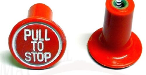 STOP KNOB - RED (SINGLE). COMPATIBLE WITH: MASSEY FERGUSON (VARIOUS, SEE LIST) - Zdjęcie 1 z 1