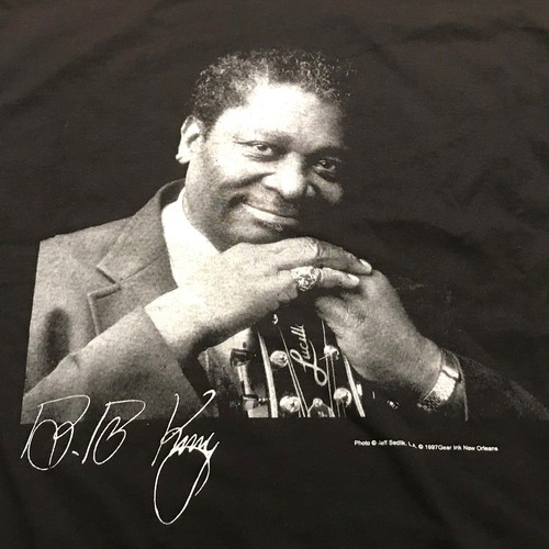 B.B. KING - Portrait Photo Men's T-Shirts, Black MD ** NEW ** - Picture 2 of 3