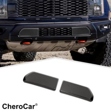 2* Carbon Fiber Front Bumper Corner Panel Cover Trim For Ford F150 Raptor 2021+