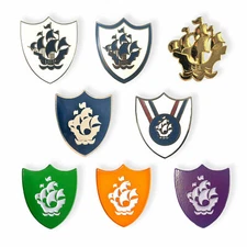 FULL SET OF 8 BLUE PETER ENAMEL PIN BADGES | NOVELTY TV SHOW | 24 HOUR DISPATCH