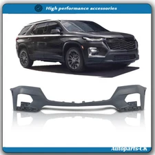 85596503 For 2022 2023 Chevy Traverse LS RS LT Front Bumper Cover Compatible NEW