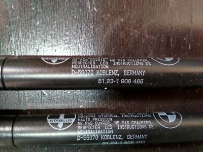 BMW E32 hood gas pressurized springs(2) !!NEW!! GENUINE 