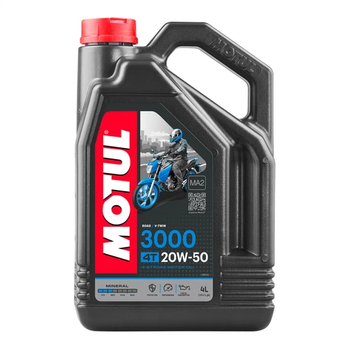 Motul 3000 20W-50 4 Stroke Motorcycle Mineral Engine Oil 4 Litre
