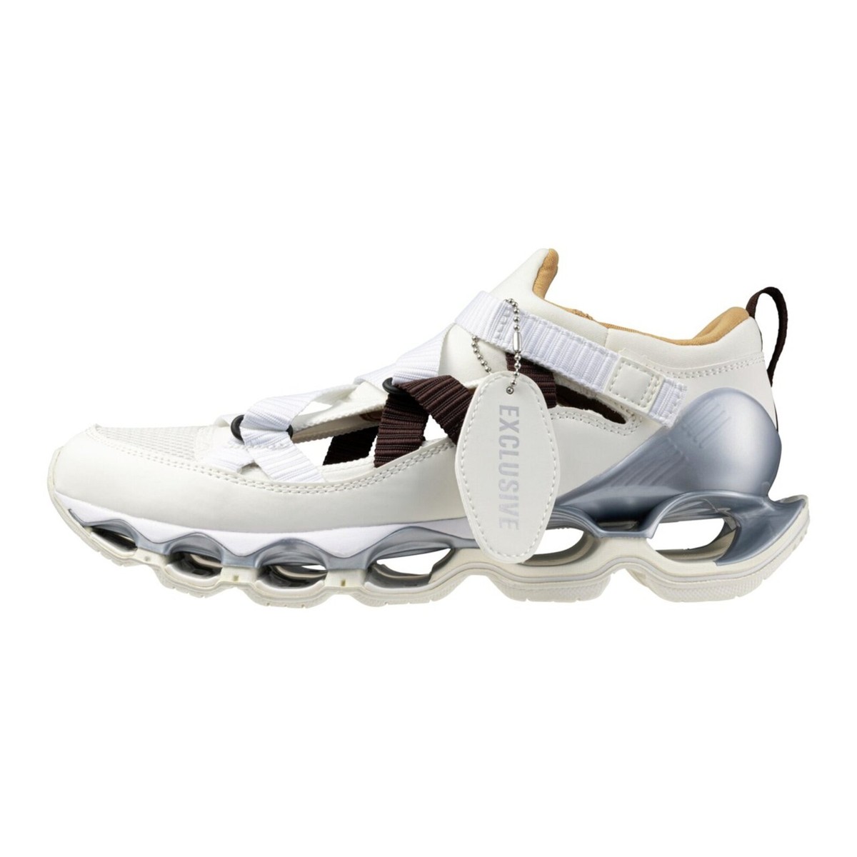 MIZUNO WAVEPROPHECY STRAP 25cm BL×WH Mizuno Wave Prophecy Strap White Silver D1GA252001 Men's