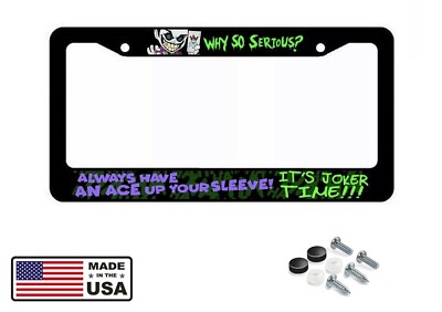 Its Joker Time Hahaha Haha Why So Serious Super Evil Funny License 