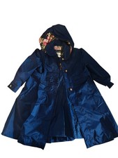 Vintage Kids 4t Rothschild Navy Blue Rain Coat With Bows