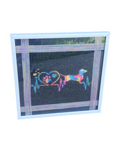 Finished Diamond Painting - Dog  Heartbeat