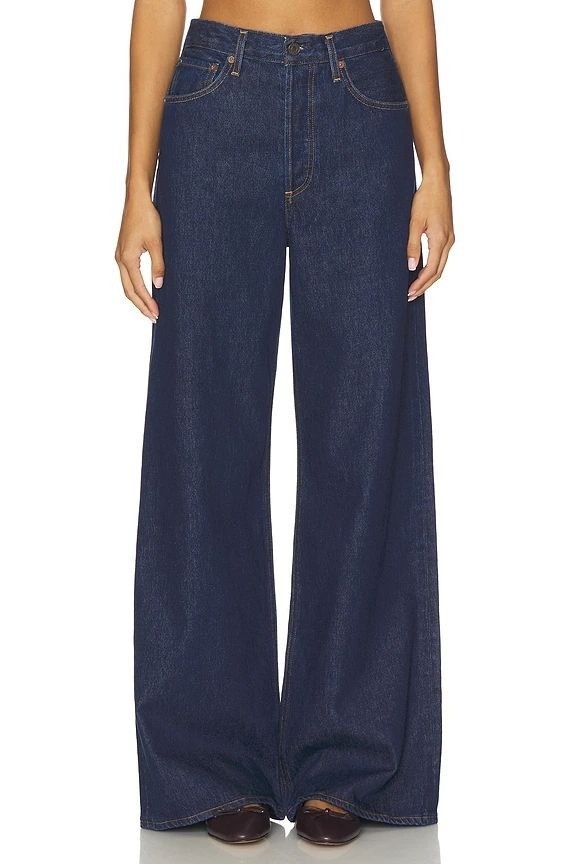 Agolde Dame Wide Leg Jeans Womens 29 Contemporary Y2K 90s Classic Denim Dark