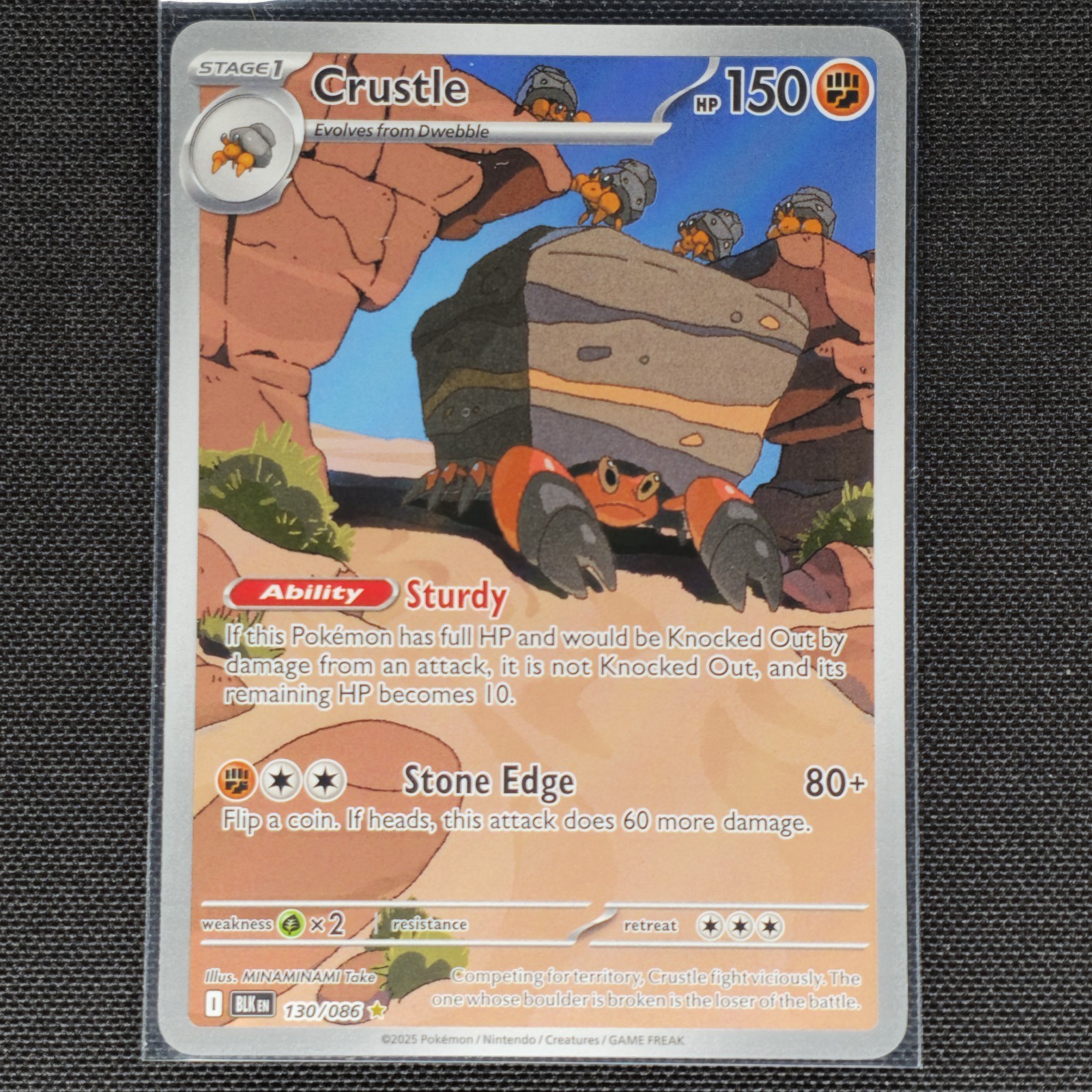 Crustle - 130/086 - Illustration Rare - Black Bolt - Pokemon - NM/M
