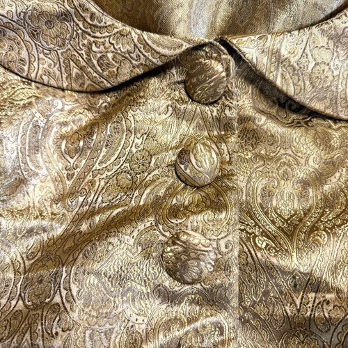 Lane Bryant 24 Plus Gold Cropped Brocade Dress Jacket Posh Party Retro 60s Y2K - Picture 3 of 8