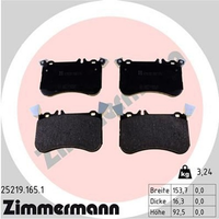 Zimmermann BremsbelÄGe MERCEDES-BENZ A-KLASSE W176 CLA C117 X117 GLA-KLASSE X156
