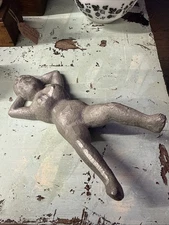 Vintage Naughty Nellie Cast Aluminum Figural Boot Jack Tool Shoe Horn