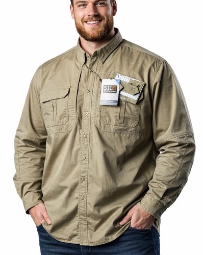 5.11 Tactical Taclite Pro Long Sleeve Shirt Men’s Ripstop Vented Patch Removed