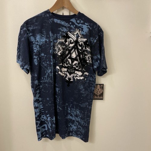 Archaic by Affliction Herren T-Shirt Helix Pacific Blue L, Neu Mit Etikett - Bild 1 von 15