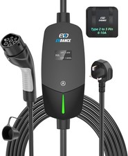 EV Charging Cable for Electric and Hybrid Vehicles, 6 Metres, 3 Pin UK Plug(2A)
