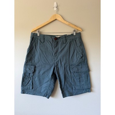 Fat Face Cargo Shorts 34 Slate Blue British Designed Standard Issue Cotton