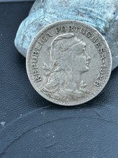 1928 Portugal 50 Centavos Coin  ref Y 63.