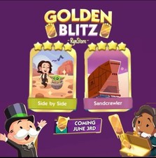 Golden Blitz Event Monopoly Go Stickers Gold Set 17 Side By Side 4 Star