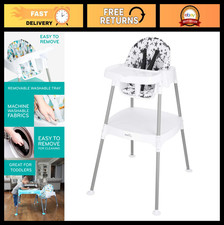 4-in-1 Convertible High Chair - Eat  Grow, Adjustable, Easy Clean, Pop Star Whi