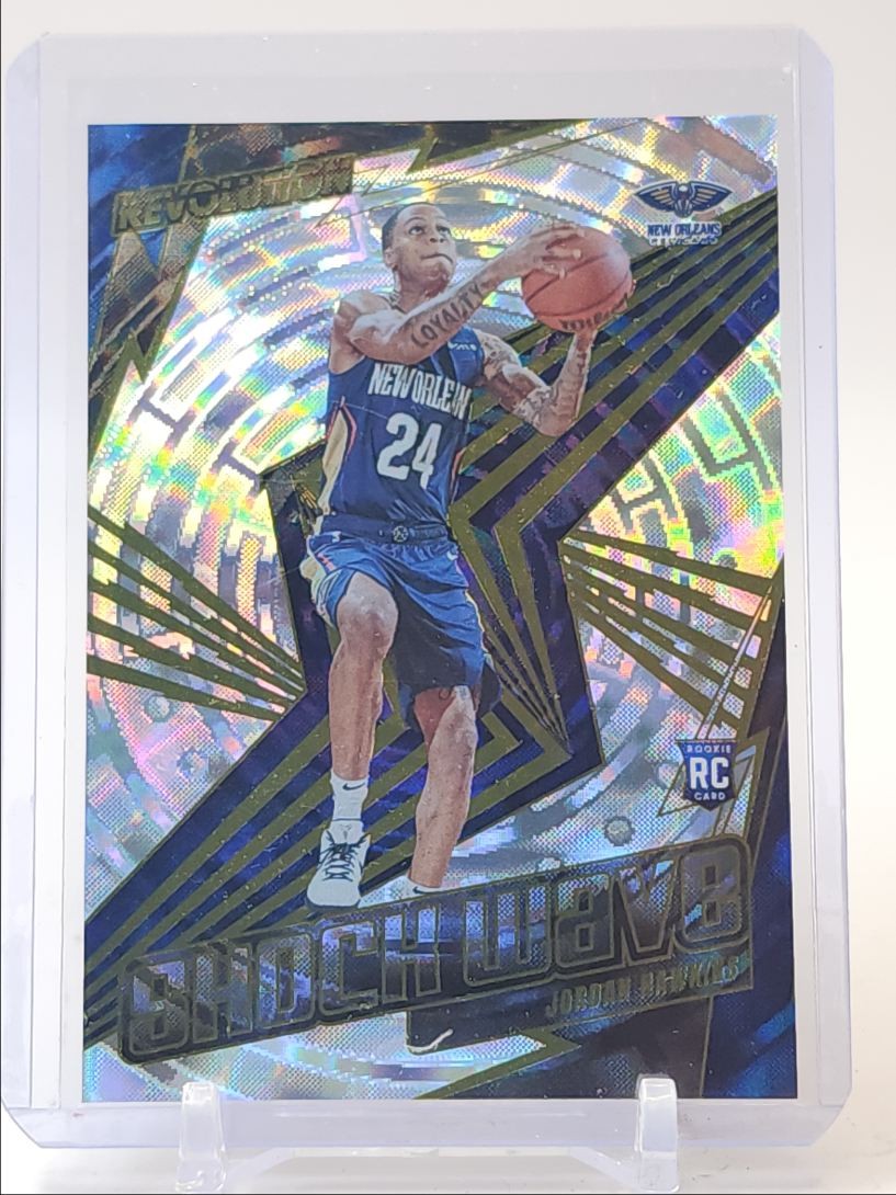 JORDAN HAWKINS 2023-24 REVOLUTION ROOKIE SHOCK WAVE FRACTAL #19 RC Q4081