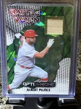 ‘25 Leaf Optichrome Albert Pujols #BW-AP1 Battle Worn Green Cracked Ice Relic /6