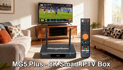 New 2026 Magabox MG5 PLUS 8k UHD Media Box 4GB + 64GB Voice Command Remote